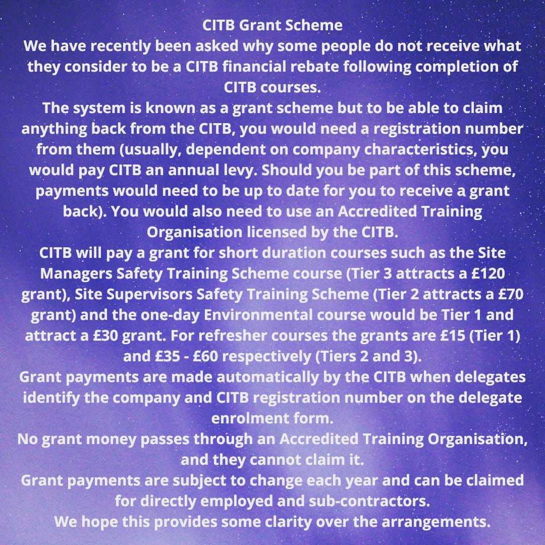 CITB Grant Scheme